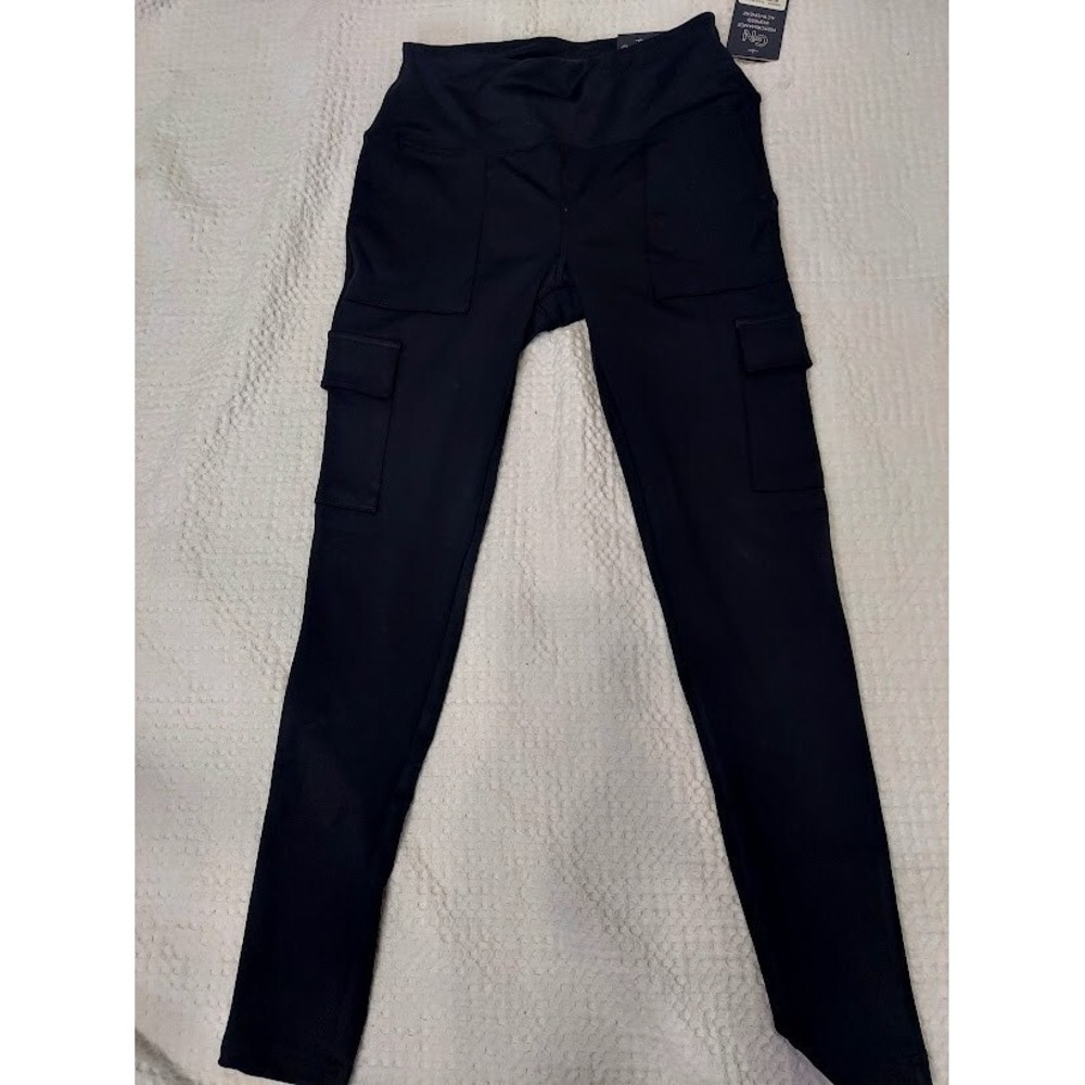 GN Women's Performance Athletic Active Leggings Black Beauty 4 Pockets M New